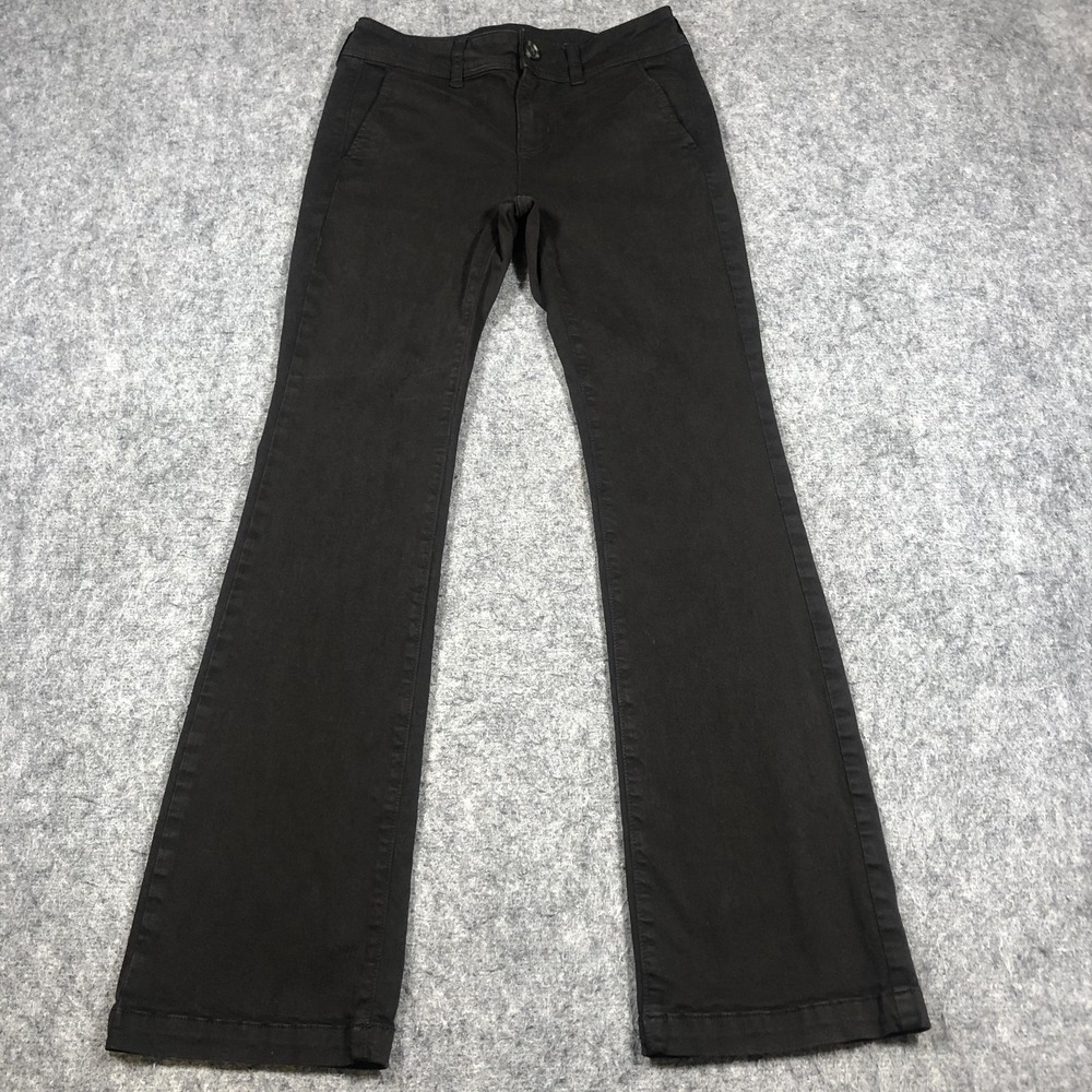 American Eagle Pants Womens 4 Black Kick Boot Chino Twill Stretch Bootcut Casual